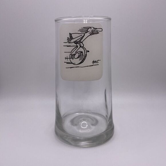 Vintage 1970s  Johnny Hart b.c Caveman on a Wheel  Comic Juice Tumbler - Picture 1 of 6